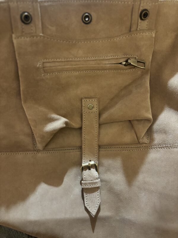 Poche extérieur sac camel clair