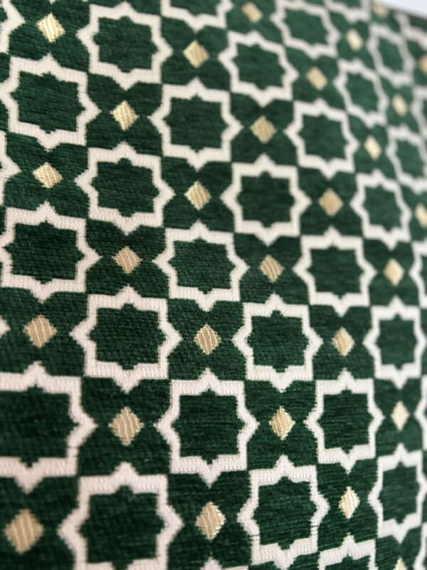 Motifs tote bag velours vert - Maroc