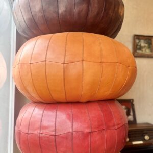 Pouf marocain en cuir végétal