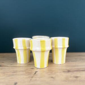 Tasses céramique jauneCollection soleil