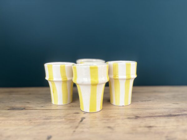 Tasses céramique jauneCollection soleil