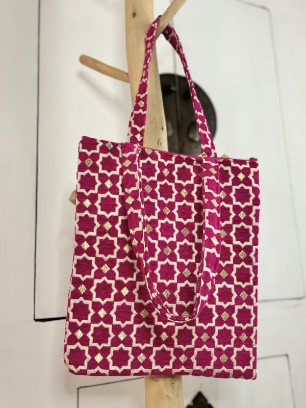 Tote bag velours fushia - Maroc